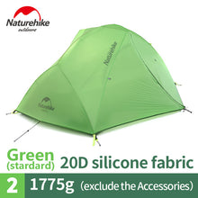 Load image into Gallery viewer, Naturehike Star River Camping Tent Upgraded Ultralight 2 Person 4 Season Tent With Free Mat NH17T012-T