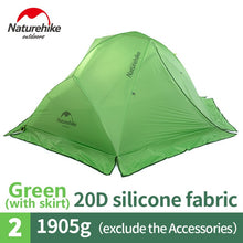 Load image into Gallery viewer, Naturehike Star River Camping Tent Upgraded Ultralight 2 Person 4 Season Tent With Free Mat NH17T012-T