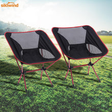 Load image into Gallery viewer, 2PCS Portable Folding Camping Chair Outdoor Fishing Seat Ultra-Light Foldable Chairs Seat For Fishing Pesca Picnic Beach And BBQ