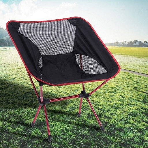 2PCS Portable Folding Camping Chair Outdoor Fishing Seat Ultra-Light Foldable Chairs Seat For Fishing Pesca Picnic Beach And BBQ