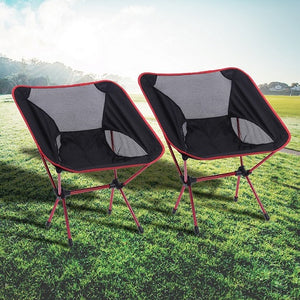 2PCS Portable Folding Camping Chair Outdoor Fishing Seat Ultra-Light Foldable Chairs Seat For Fishing Pesca Picnic Beach And BBQ