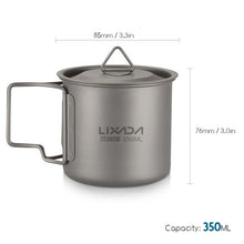 Load image into Gallery viewer, Lixada camping Titanium Cup big Water Mug for Outdoor Supplies Camping Utensils travel tableware cauldron Kitchen Picnic Set